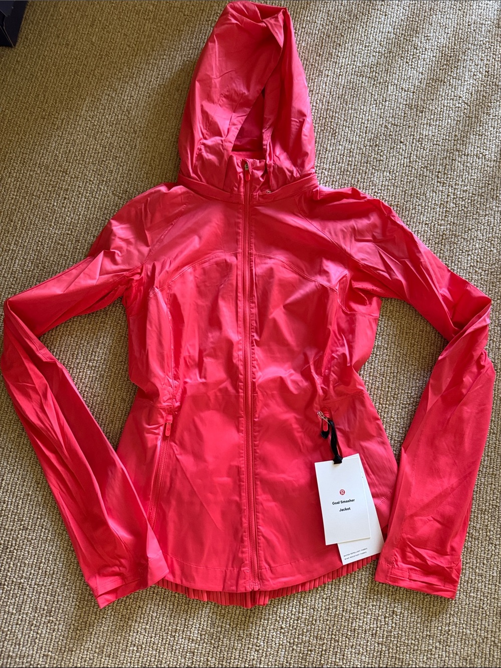 Lululemon NWT goal smasher jacket in punch pink